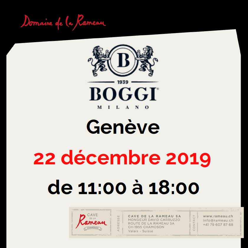 22 décembre 2019 : Boggi Genève