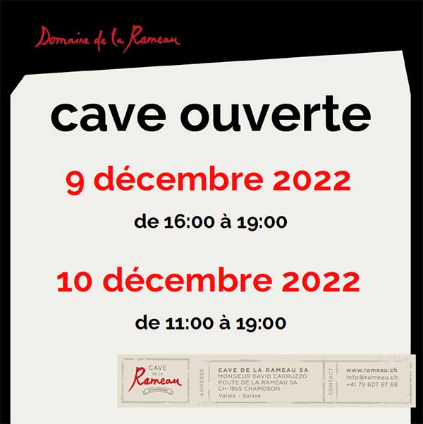 Caves ouvertes décembre 2022